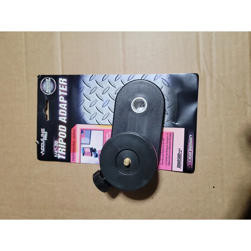 AccuLine Pro 1/4 20 Tripod Adapter Professional Series Rugged Swivel